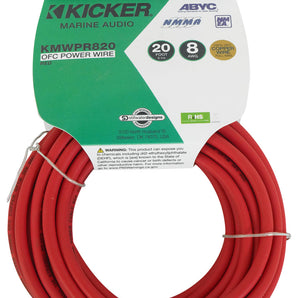 KICKER 47KMWPR820 20 ft. 8 AWG Marine Power Wire in Red KMWPR820