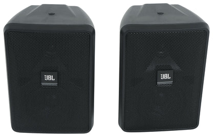 2 JBL Control 23-1 3" Indoor/Outdoor 70v Commercial Wall Mount Speakers in Black