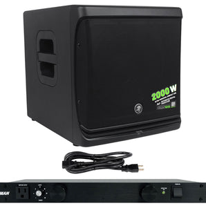 Mackie DLM12S 2000W 12" Powered DJ PA Subwoofer Sub + Furman Power Conditioner