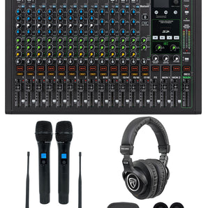 Mackie ONYX16 16-Channel Analog Mixer w/USB/3-Band EQ+Bluetooth+Mics+Headphones