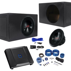 Alpine Type-R R2-W12D4 12" 750w RMS Subwoofer+Box+Mono Amplifier+Bass Knob+Wires