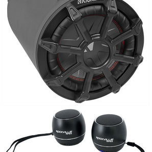 KICKER 46CWTB84 8" 600w Marine Subwoofer Enclosure+Bluetooth Home Speakers