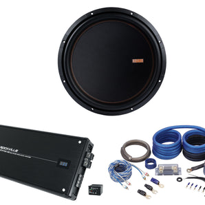 Memphis Audio MOJO 615D2 15" 4400w Competition Car Subwoofer+Amplifier+Amp Kit