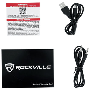 (2) Rockville RRB50 Portable Bluetooth Speakers w/LED+Wireless Stereo Linking