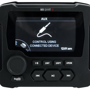 MB Quart GMR-LED Gauge Hole Marine Receiver Bluetooth AM/FM/Weather Band/USB