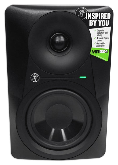 Mackie MR524 5” 50 Watt Powered Active Studio Monitor Class A/B Bi-Amped Speaker