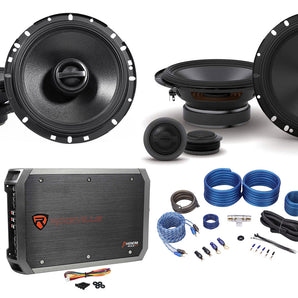 Pair ALPINE S-S65 240w 6.5" Coaxial+Pair Component Speakers+4-Ch. Amplifier