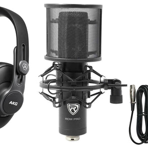 AKG K361-BT Over-Ear Studio Headphones w/ Bluetooth+Mic+Shockmount+Pop Filter