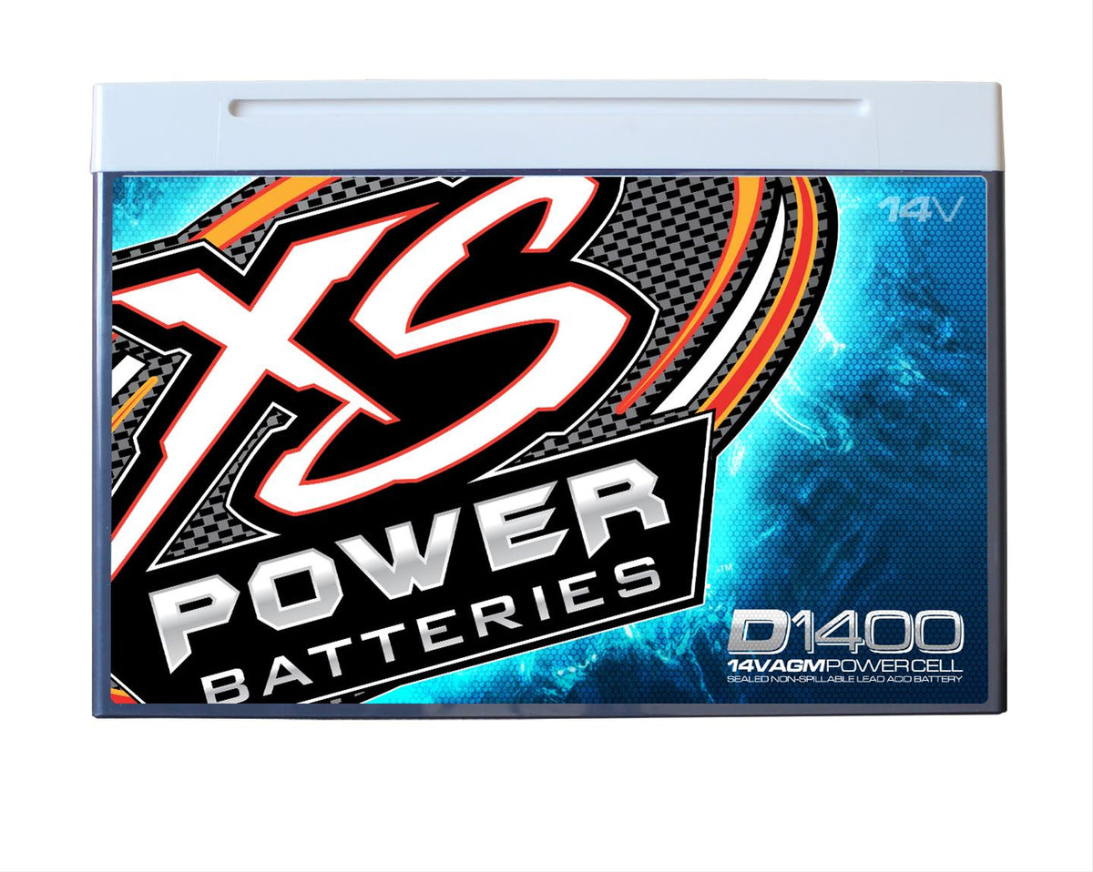 XS Power D1400 14V AGM Battery with M6 Terminal Bolts, Max 2400Amps
