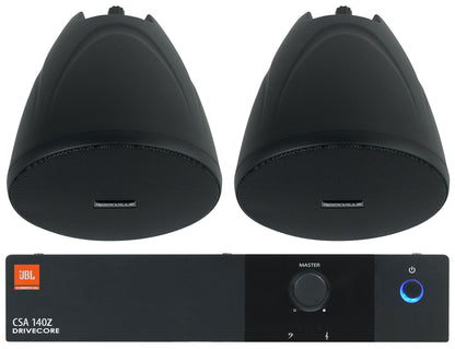 CSA140Z 70V Amplifier + (2) PEN-40T Black Pendant Speakers