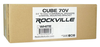 CSA 140Z Commercial 70V Amplifier + (2) 3.5" White Cube Speakers