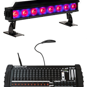 American DJ ElectraPix Bar 8 Wireless DMX RGBAL+UV IP65 Wash Light Bar+Control