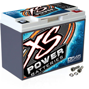 XS Power D545 800 Amp AGM Power Cell Car Audio Battery + Terminal Hardware