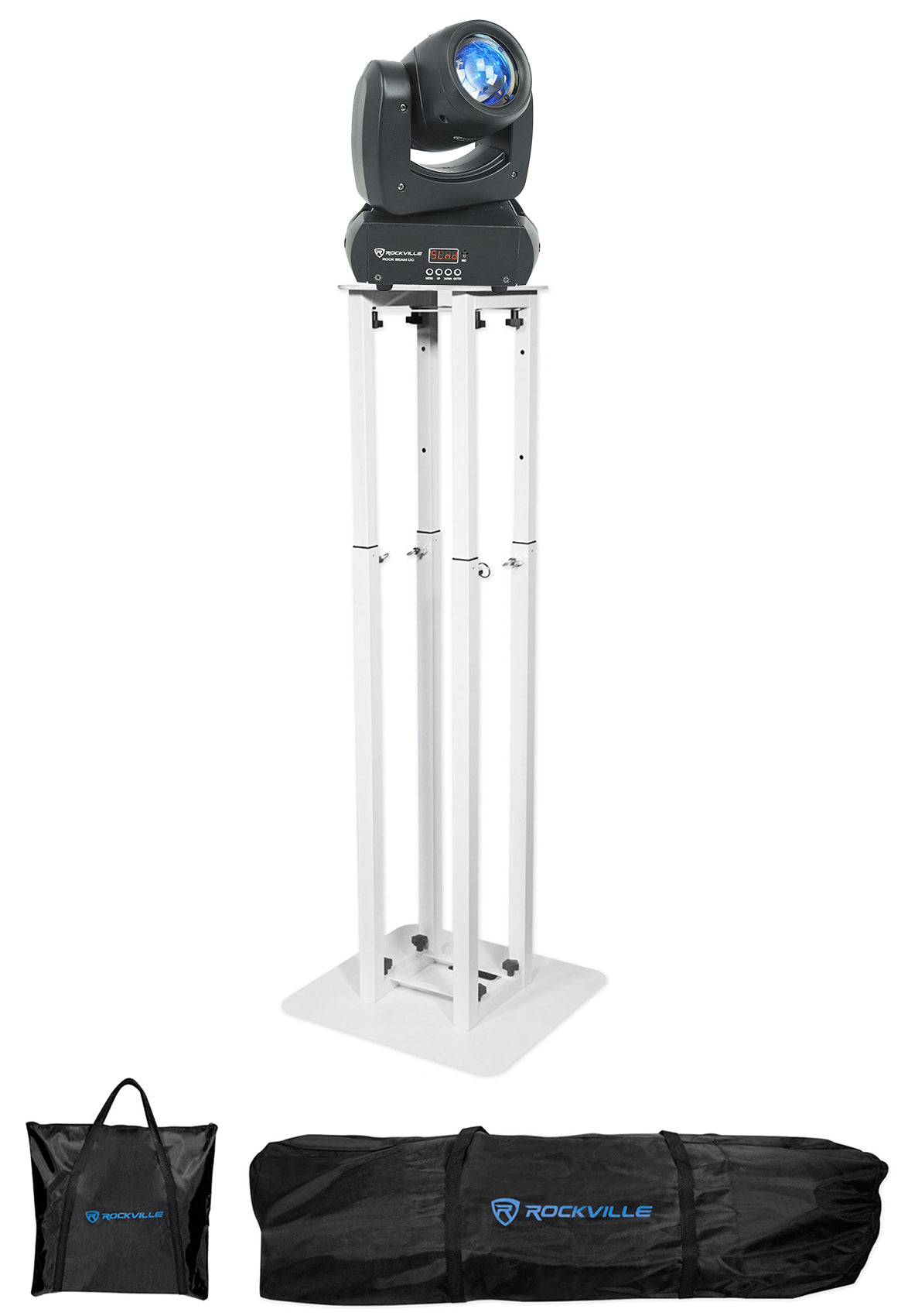 Rock Beam DC DJ Club Stage Moving Head Light+8 ft White Totem Stand