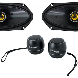 Pair KICKER 50CSC4104 225w 4x10" Car Speakers+(2) Portable Bluetooth Speakers