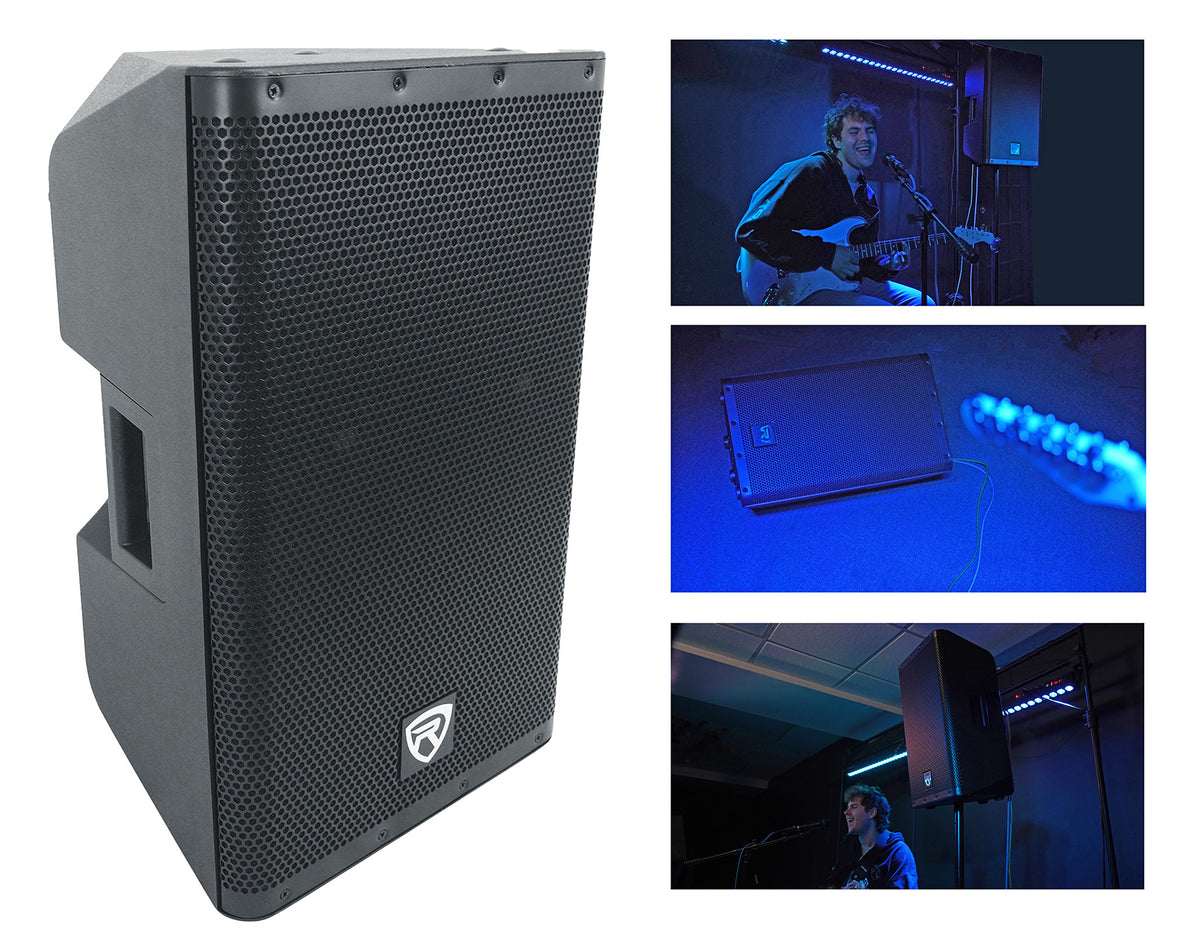 DX12 12" Class D 500 Watt RMS Powered DJ PA Speaker+Stand+Microphone
