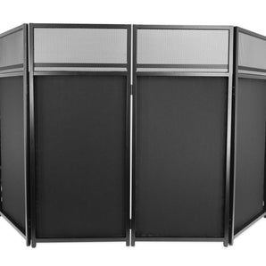 Rockville ROCKBOOTH DJ Event Booth Facade w/Built in Table+Travel Bag+Scrims