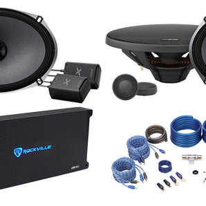 (2) Pairs ALPINE X-S69C 6x9" 360 Watt Type-X Component Car Speakers+Amplifier