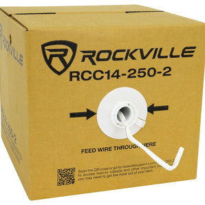 Rockville RCC14-250-2 CL2 Rated 14 AWG 250' CCA Speaker Wire In Wall Ceiling 70V