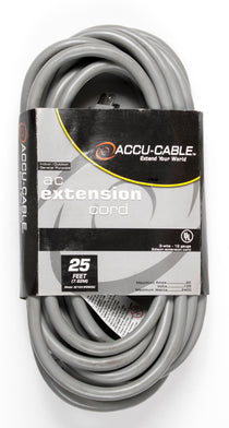 American DJ EC123-3FER25 25' 12 Guage 3-Outlet Edison Plug Power Extension Cable