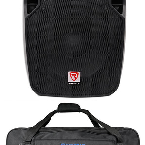 Rockville SPGN124 12 inch 1200W DJ PA Speaker Cabinet 4-Ohm+Weatherproof Speaker Bag