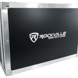 Rockville MINI RF4 CHARGE PACKAGE 8 Battery DJ Lights+Case+Remotes+Wireless DMX