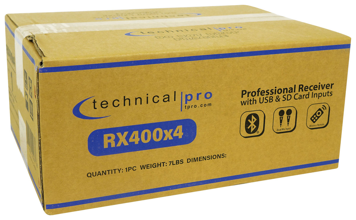 RX400X4 4-Channel 8-Speaker Bluetooth Home Receiver