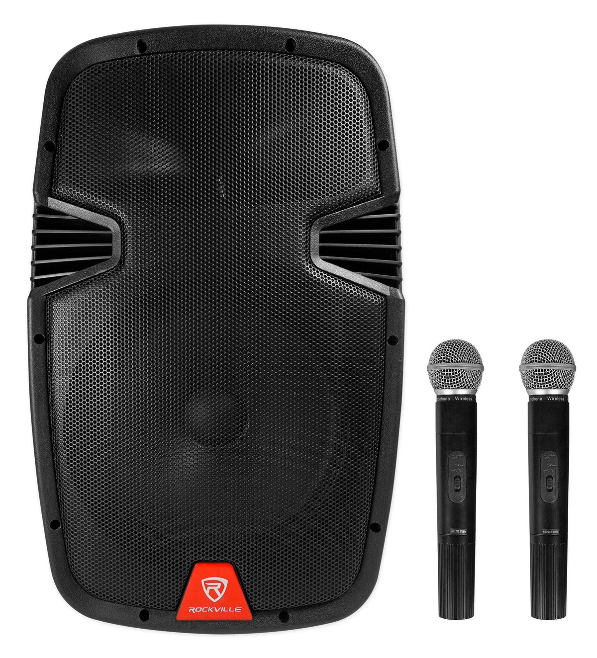 RAM12BT 12" Rechargeable Powered 600W DJ PA Speaker, 2 Mics, Bluetooth