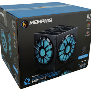 Memphis MME10TSP 400w Marine 10" Powered Subwoofer+(2) Passive Radiators+Amp Kit