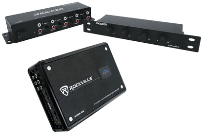 ATOM 8B 8-Channel Marine/Boat Bluetooth Amplifier+Kicker 4-Zone Control