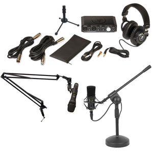 Mackie Producer Bundle Recording Interface+Dynamic+Condenser Mic+Boom+Headphones