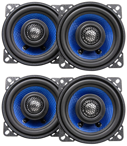 (4) HCC4CX 4" 75 Watt 2-Way Coaxial Car Audio Speakers