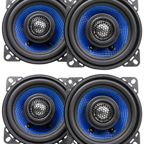 (4) Hifonics HCC4CX 4" 75 Watt 2-Way Coaxial Car Audio Speakers