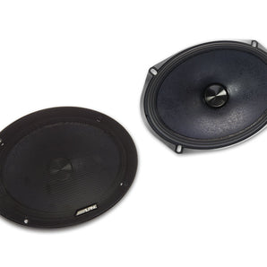 (2) Pairs ALPINE X-S69C 6x9" 360w Component Car Speakers+Alpine 4-Ch Amplifier