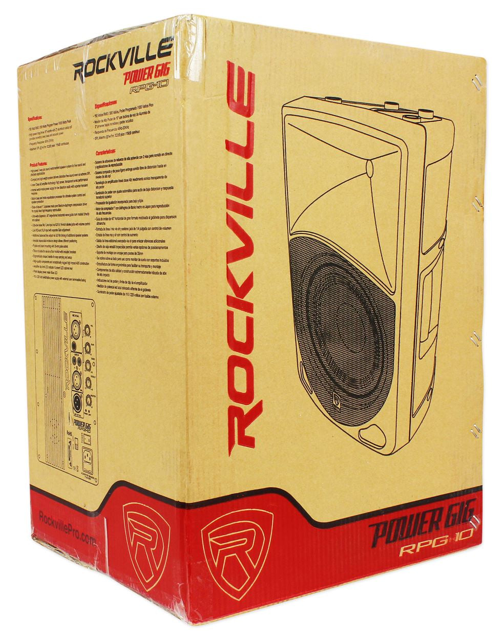 RPG10 10" Powered PA Speaker + A2BT Bluetooth Audio Adapter Bundle