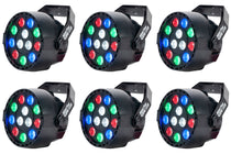 (6) Mini Par RGBW LED DMX Par Wash Lights