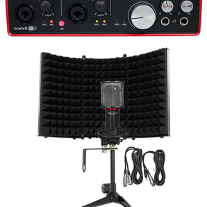 Focusrite SCARLETT 6I6 2ndGen USB Audio Recording Interface+Condenser Mic+Shield