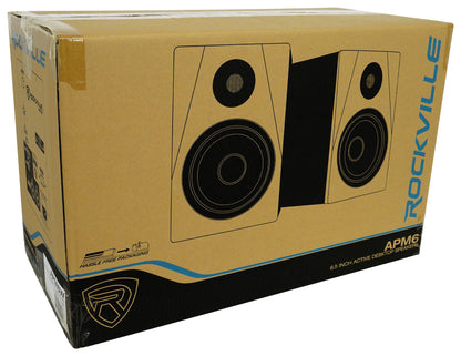 APM6W 6.5" 350W Studio Monitors+Stands+Pads+Headphones+Mic+Shield