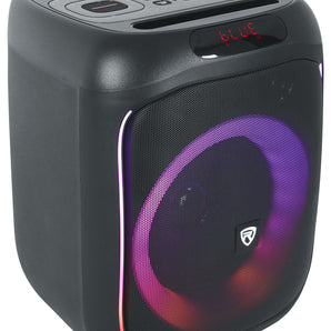 Rockville Rockbox Pro V2 Portable Bluetooth Speaker with Lights, TWS, Mic Input