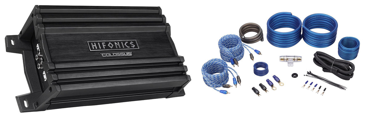 HCM-800.4D 800w 4-Channel Car Amplifier Class D Compact Amp + Wire Kit