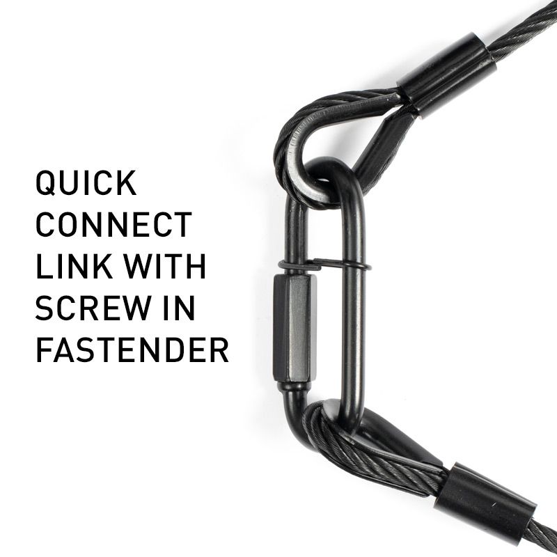 Accu-Cable SC5B 31.5" Inch Black Safety Cable Up to 100 lbs.