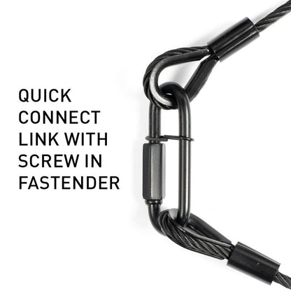 Accu-Cable SC5B 31.5" Inch Black Safety Cable Up to 100 lbs.