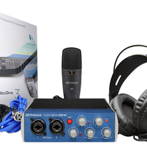 Presonus Audiobox 96 Studio Recording Interface+Headphones+Microphone+Software