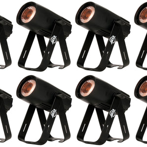 (8) American DJ ADJ SABER SPOT DTW Compact 15 Watt Warm White LED DMX Spotlights