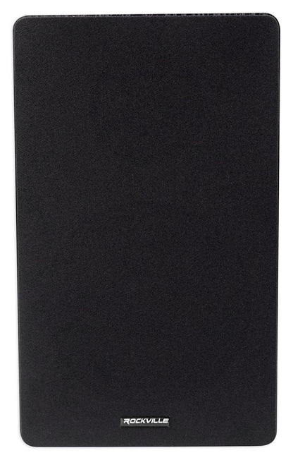 RockShelf 64B Black 6.5" Home Bookshelf Speakers+8 inch Wood Stands