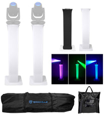 (2) Totem Stands+Black and White Scrims For (2) Chauvet Maverick Mk 2 Profile Lights