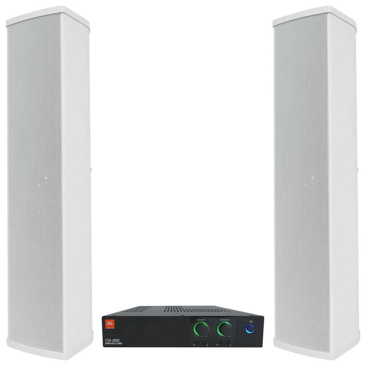 CSA 280Z Amplifier + (2) White Column Line Array Speakers