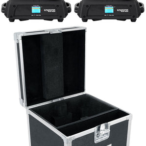 (2) Chauvet DJ Intimidator Beam 140SR DMX Moving Head Beam Lights + Road Case