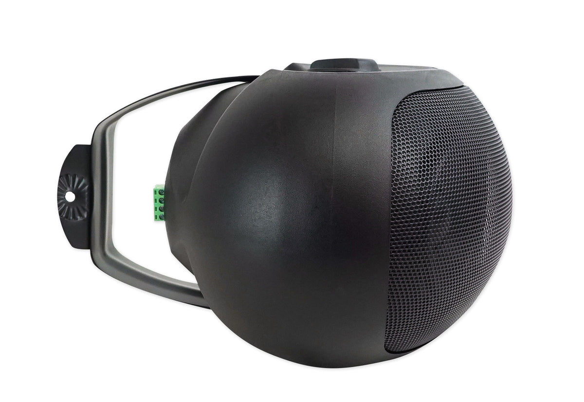 (8) 16 Ohm Dual 4" Black Outdoor Patio Speakers+Receiver+Controls