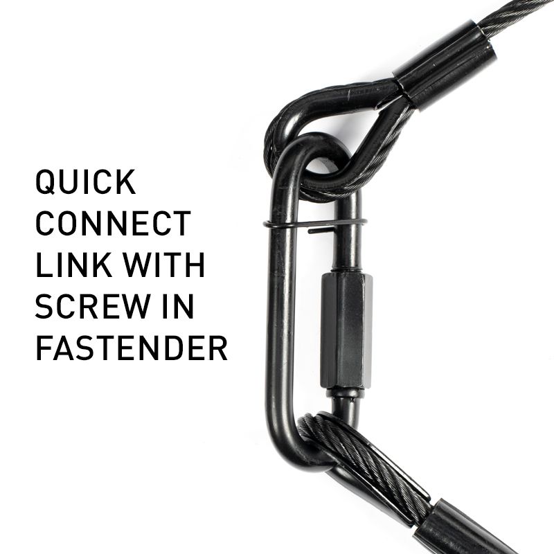 Accu-Cable SC6B 31.5" Inch Black Safety Cable Up to 155 lbs.